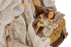 Natività in restina vestita con dettagli panna e tortora | Rohome