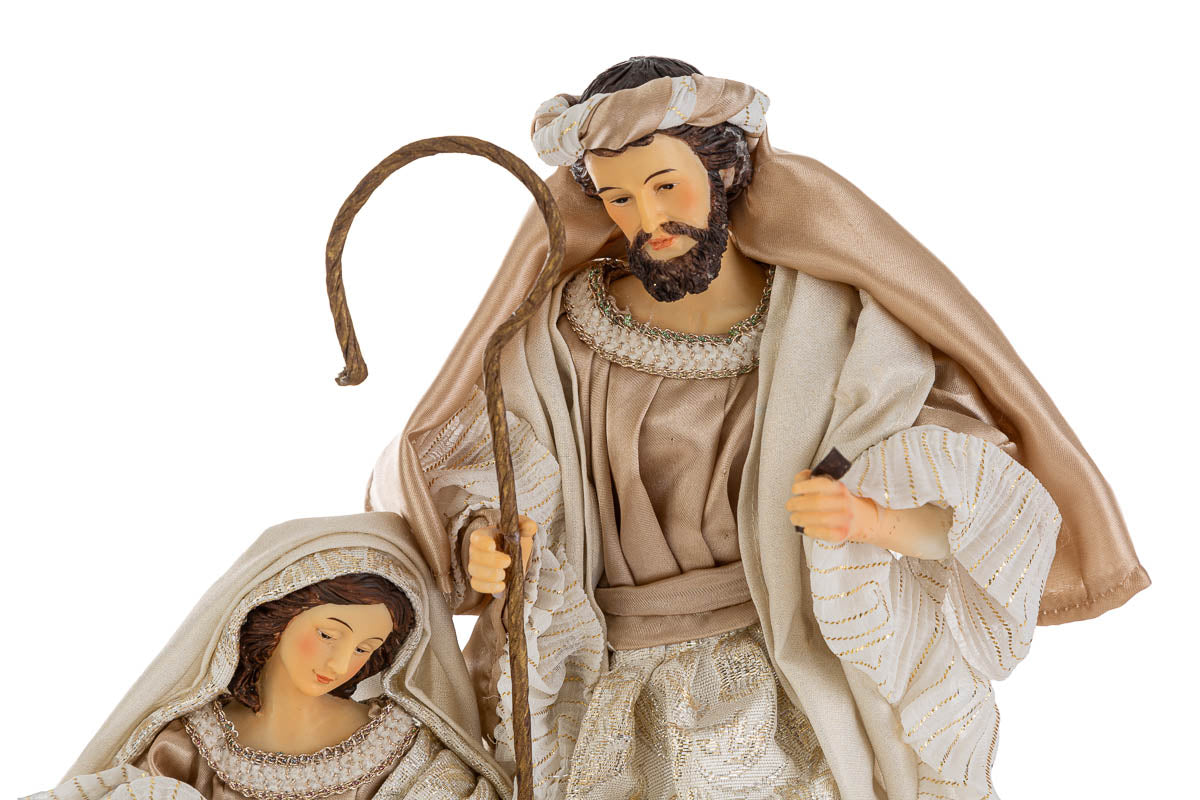 Natività in restina vestita con dettagli panna e tortora | Rohome