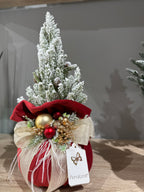 Fiori di Lena - Alberello natalizio profumato con base in velluto bordeaux | Rohome