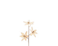 Ramo artificiale con 3 fiori in velluto | rohome