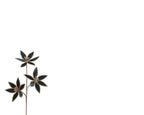 Ramo artificiale con 3 fiori in velluto | rohome