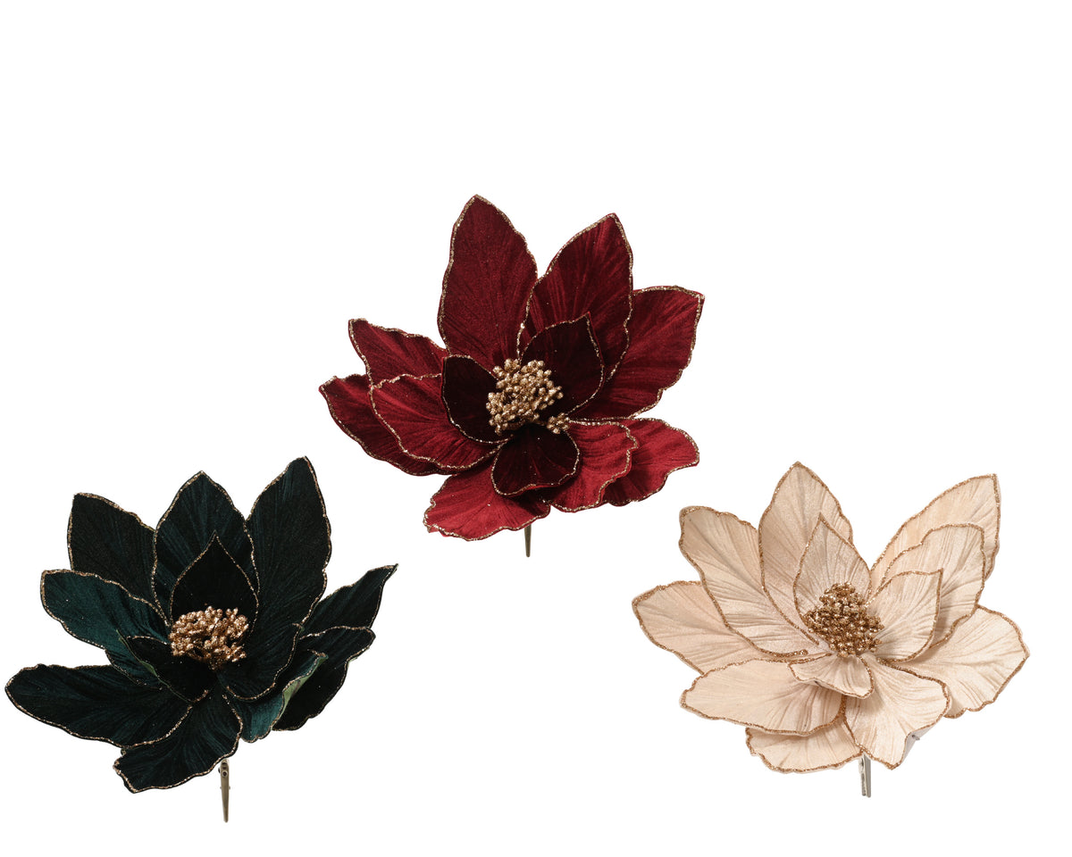 Fiore artificiale  in velluto d. 28cm  | rohome