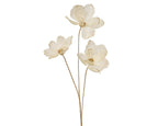 Fiore artificiale magnolia in poliestere bianco | rohome