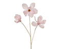 Fiore artificiale magnolia in poliestere rosa | rohome