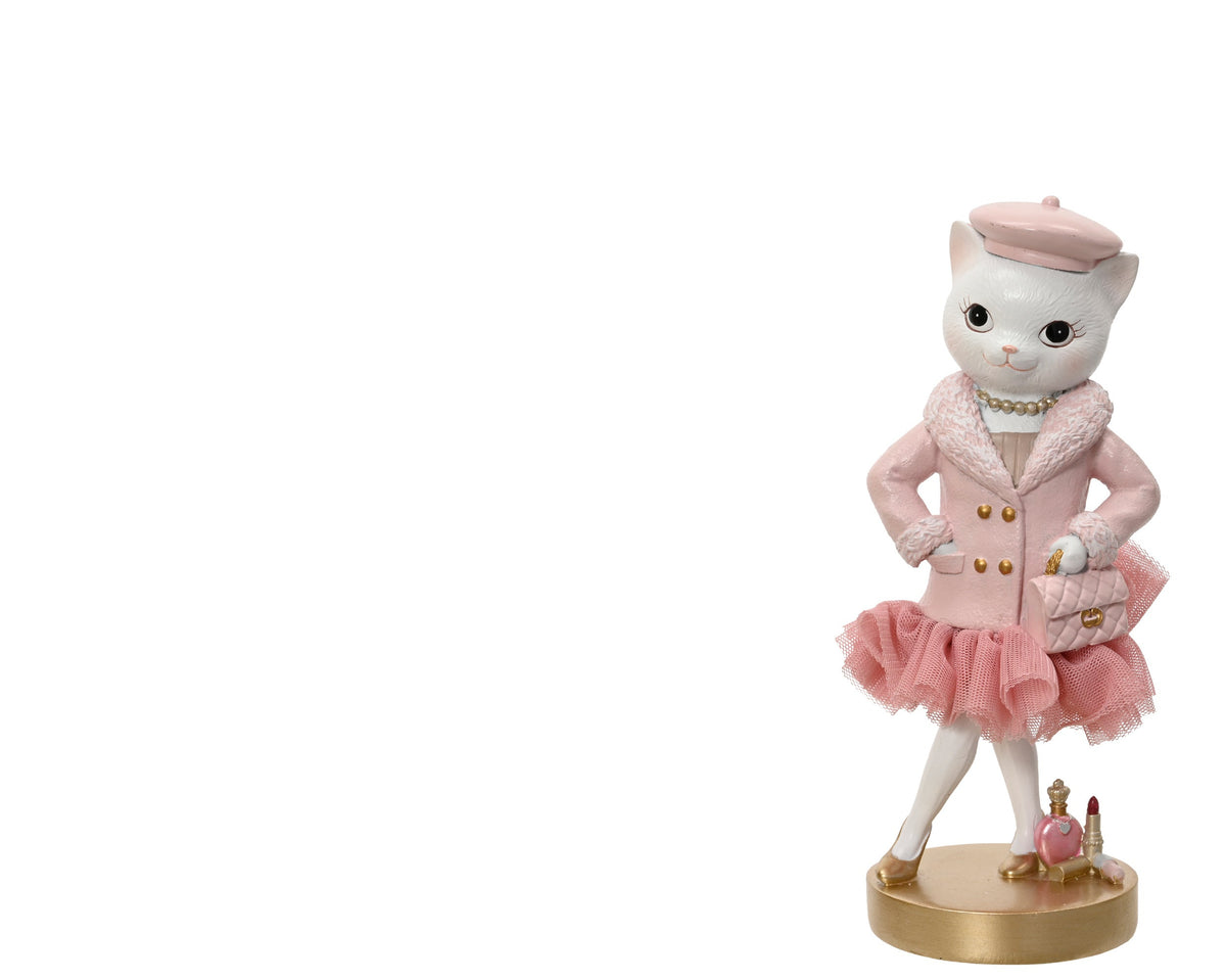 Statuina in resina a forma di gatta fashion | Rohome