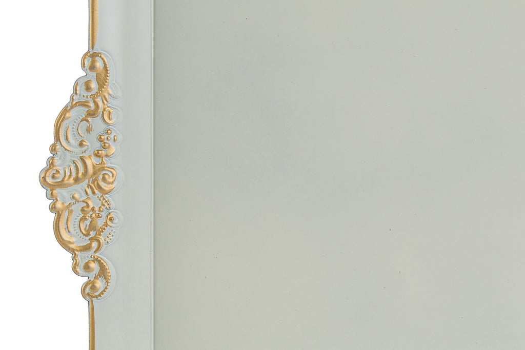 Vassoio natalizio in melamina bianco ed oro  | rohome