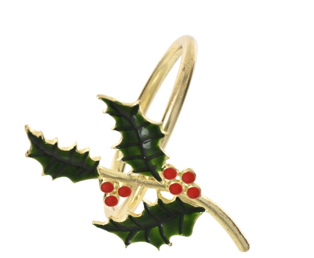 Set 2 portatovaglioli con soggetti natalizi assortiti | Rohome