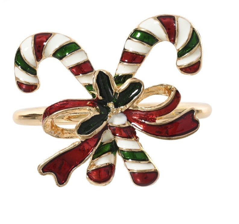 Set 2 portatovaglioli con soggetti natalizi assortiti | Rohome