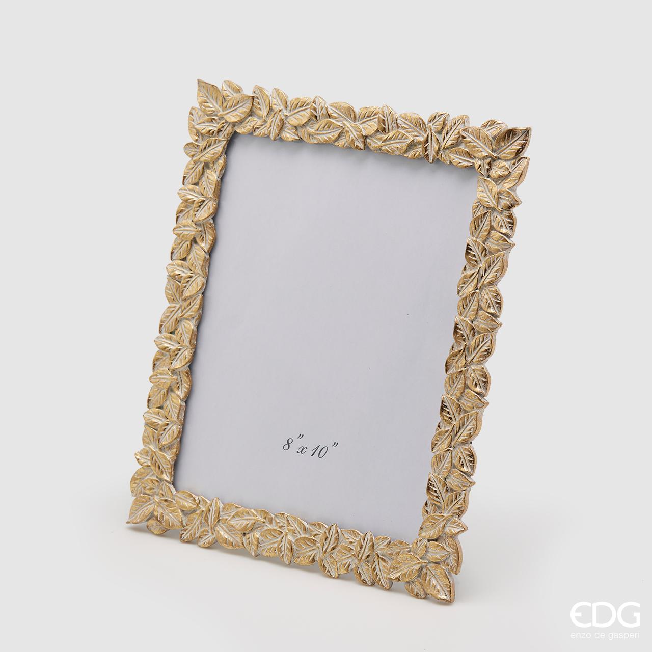 Edg - Portafoto foglie gold 30x25cm | Rohome