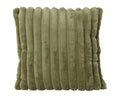 Cuscino arredo in velluto verde a righe irregolari | Rohome