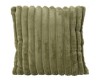 Cuscino arredo in velluto verde a righe irregolari | Rohome
