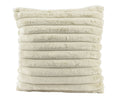 Cuscino arredo in velluto bianco a righe irregolari | Rohome