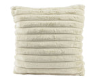 Cuscino arredo in velluto bianco a righe irregolari | Rohome