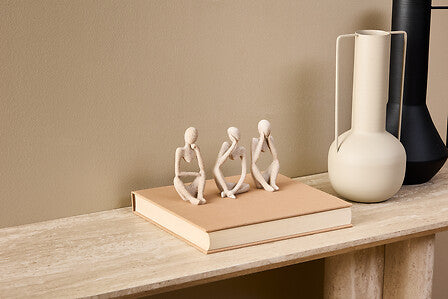 Set 3 statue in resina colore beige | Rohome