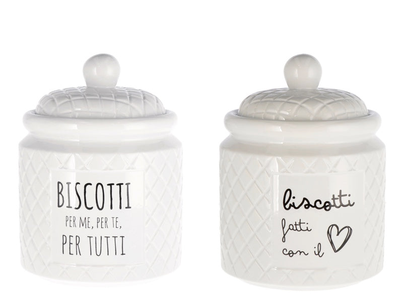 Barattolo biscotti con decorazione scritta | rohome