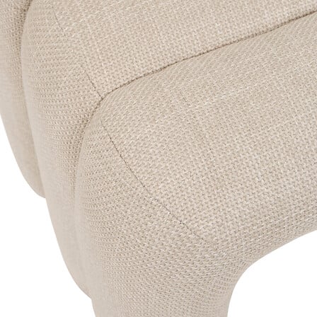 Pouf moderno in tessuto colore beige | Rohome