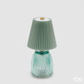Edg - Lampada da tavolo plisse led verde acqua | Rohome