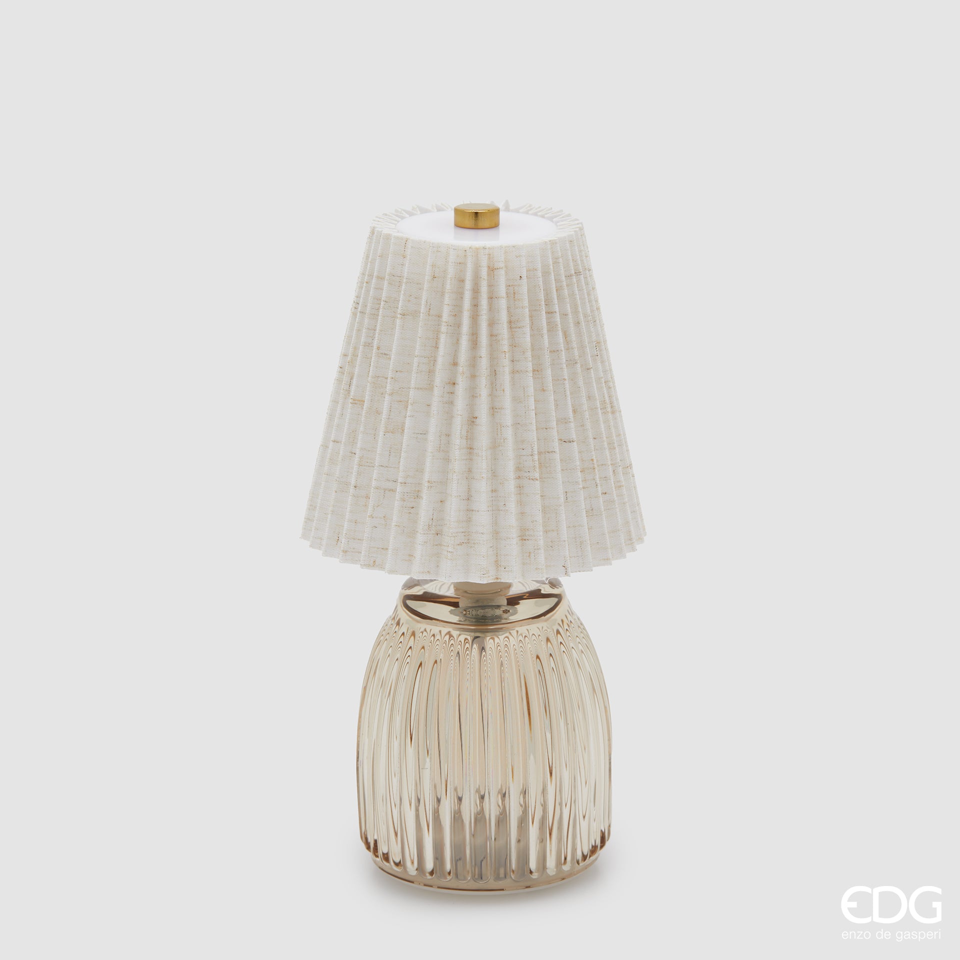 Edg - Lampada da tavolo plisse led sand | Rohome
