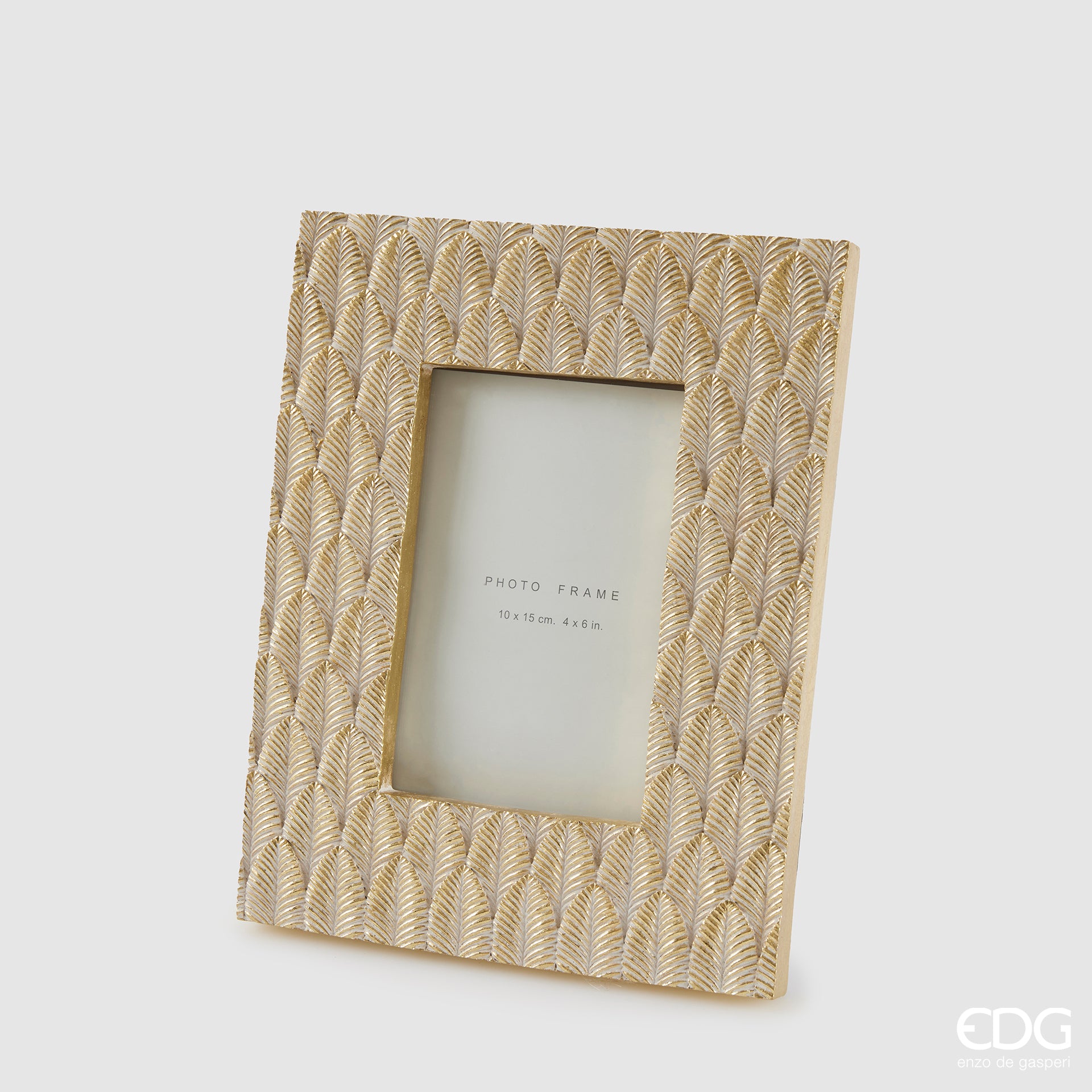 Edg - Portafoto foglie dark gold H 24cm | Rohome