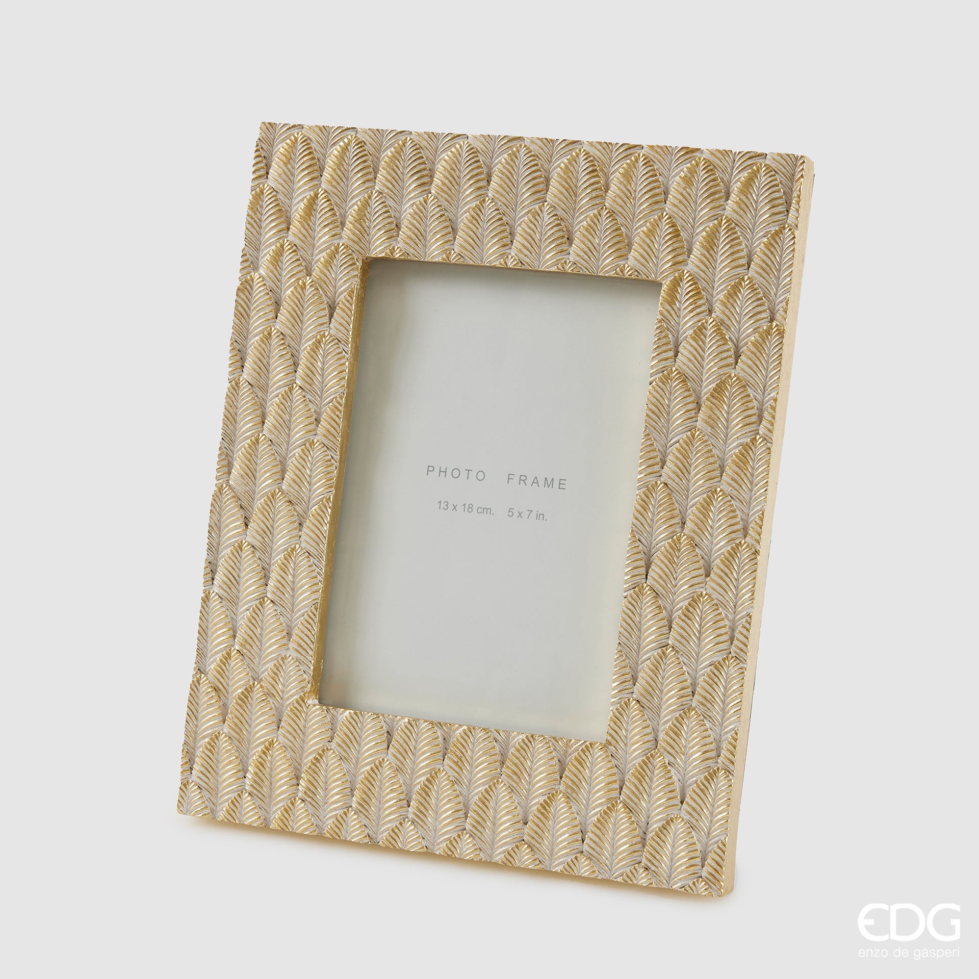 Edg - Portafoto foglie dark gold H 26cm | Rohome