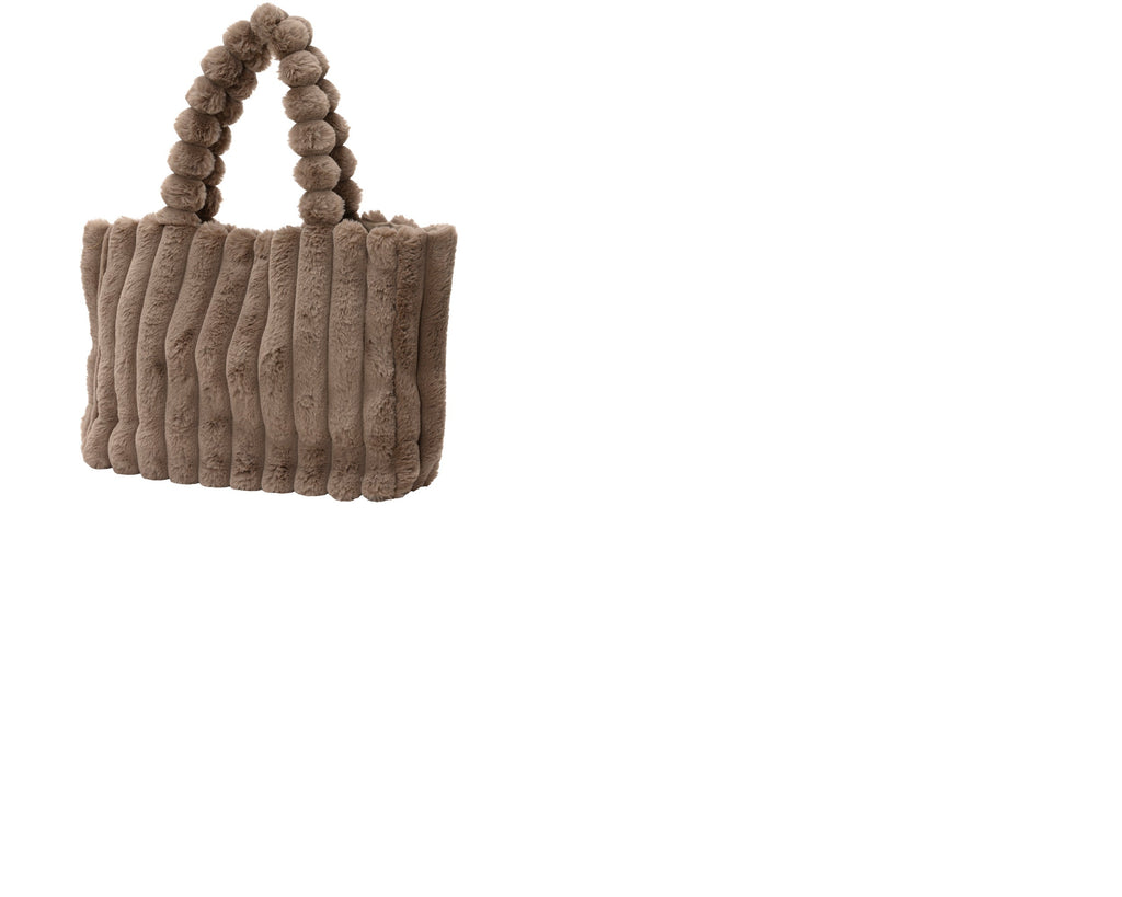 Borsa in velluto effetto righe con chiusura magnetica | Rohome