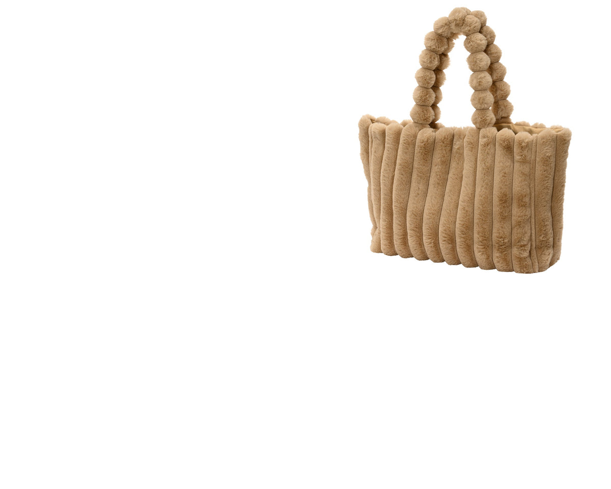 Borsa in velluto effetto righe con chiusura magnetica | Rohome