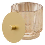 Porta cotone in vetro colore ambra | Rohome