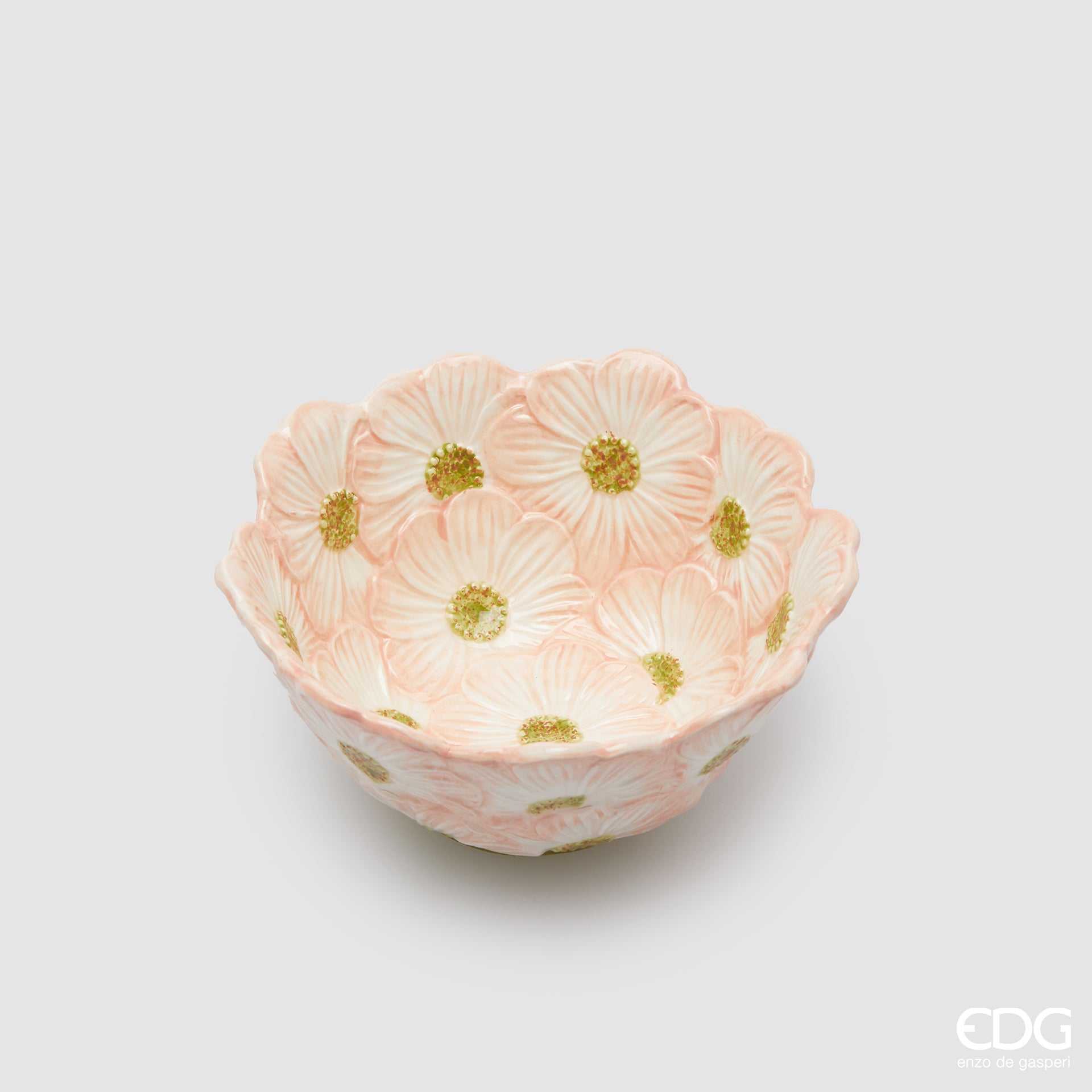 Edg - ciotola fiori rotondo in ceramica d.14cm verde| Rohome