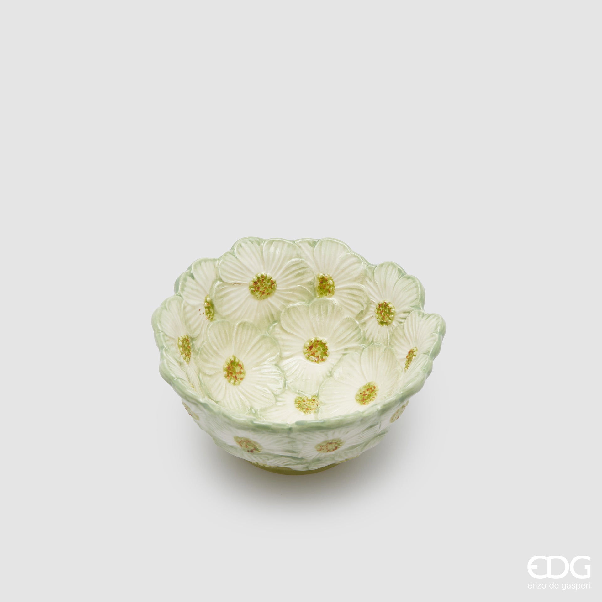Edg - ciotola fiori rotondo in ceramica d.14cm verde| Rohome