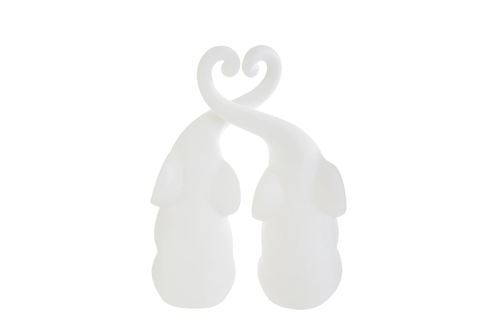 Set 2 elefantini in porcellana h. 16cm | Rohome