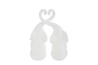 Set 2 elefantini in porcellana h. 16cm | Rohome