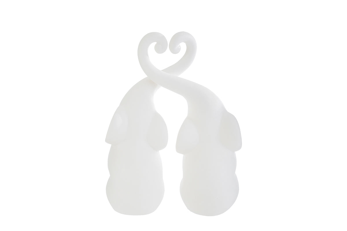 Set 2 elefantini in porcellana h. 16cm | Rohome