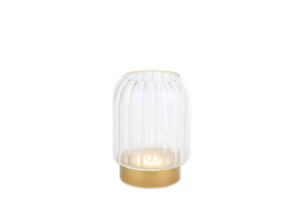 Vaso Lampada da tavolo led in vetro trasparente h.12.5cm| Rohome