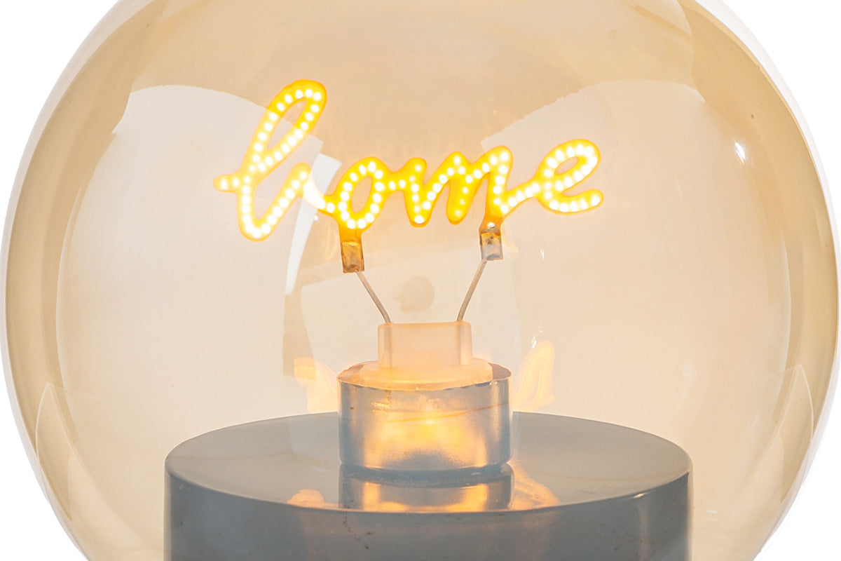 Lampada led in vetro fumè rotondo Home d.11cm  | Rohome