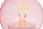 Lampada da tavolo led cuore con vetro rosa | Rohome