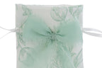 Sacchettino in raso trama fiori verde | Rohome