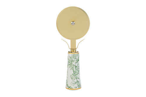 Bomboniera Taglia pizza con decorazione fiori verde | Rohome