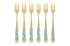 Bomboniera Set 6pz forchettine in porcellana fiori verde | Rohome