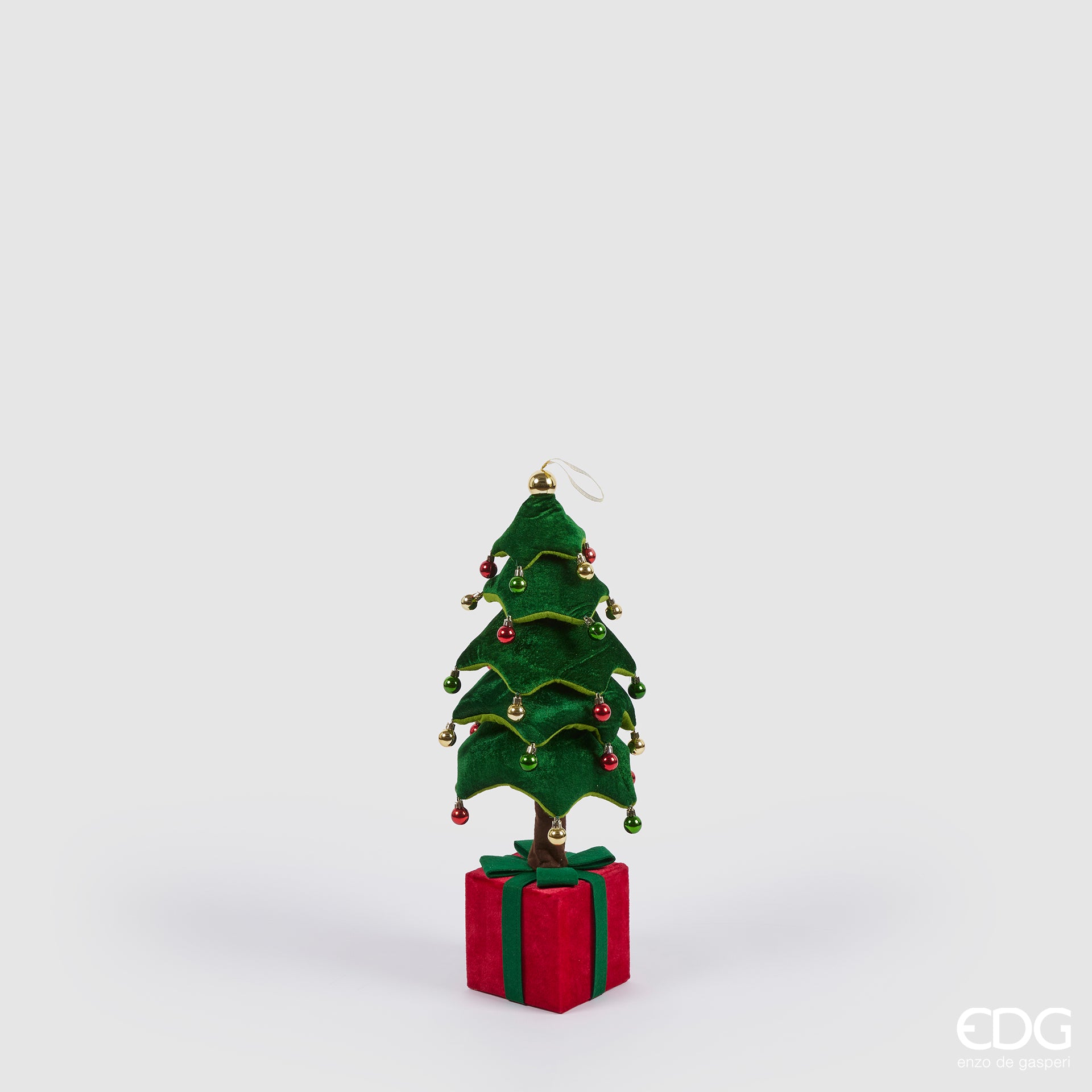 Edg - albero di  natale in  velluto su pacco da appendere h 70cm | rohome