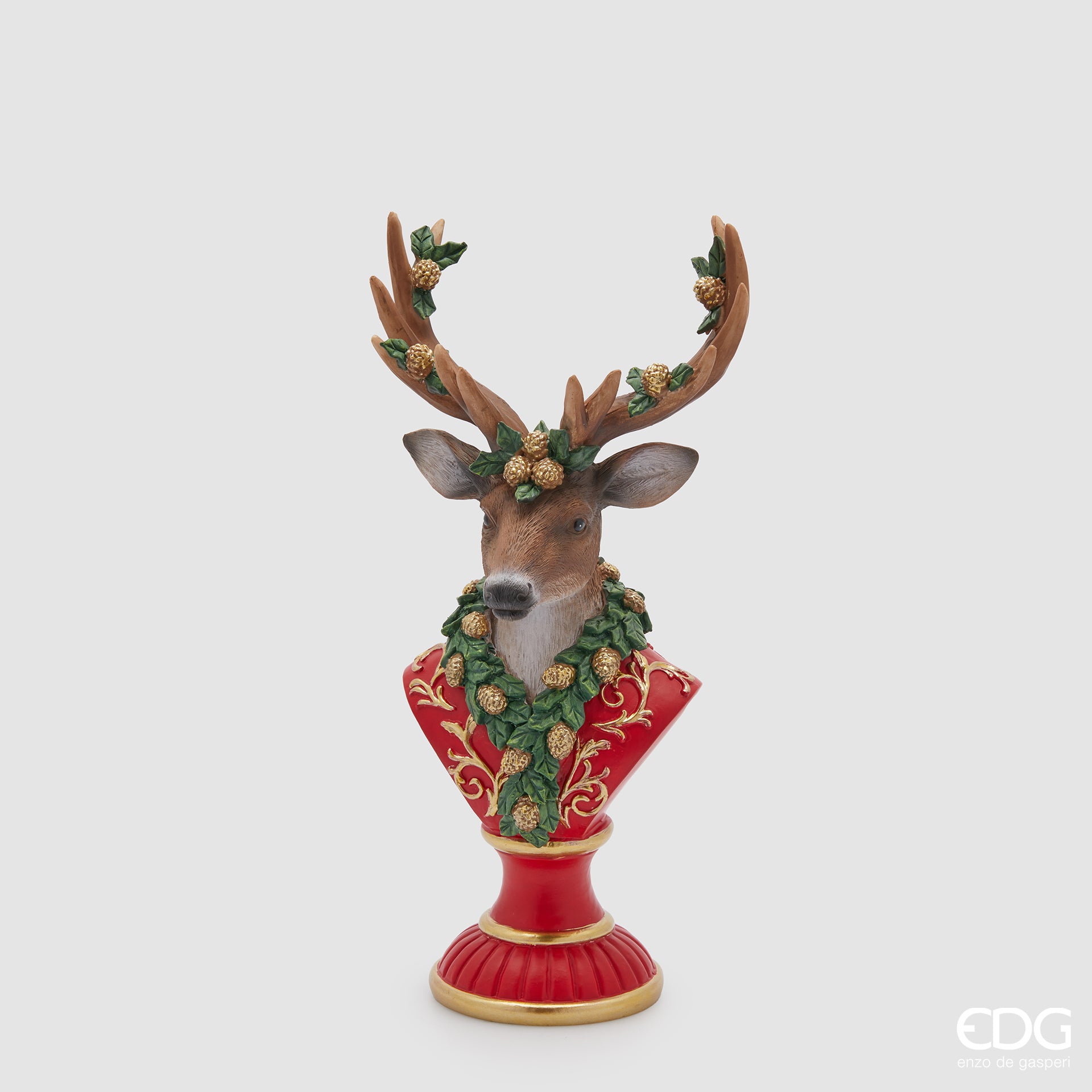 Edg - Decorazione testa renna con ghirlanda | Rohome