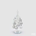 Edg - Pino in vetro colore bianco argento h 22cm | rohome