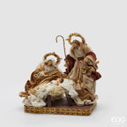 Natività Edg in tessuto con base in legno h.29cm | Rohome