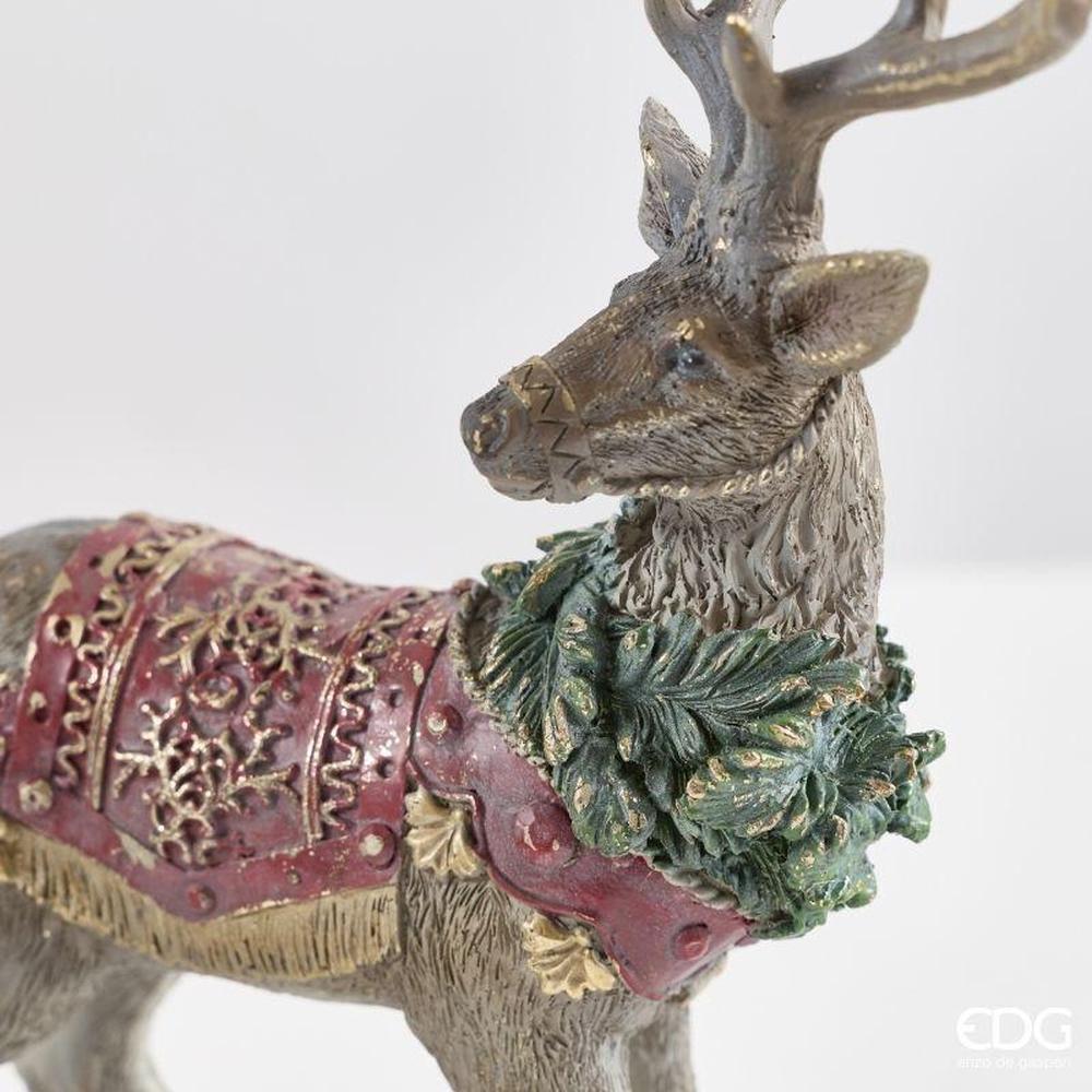 Edg - Decorazione figura renna natalizia in resina h.25cm  | Rohome