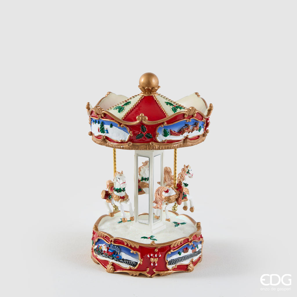 Edg - Carillon Giostra natalizia cavalli e specchi | Rohome