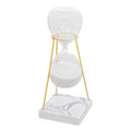 Clessidra decorativa con base in resina effetto marmo | rohome