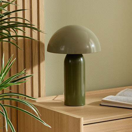 Lampada da tavolo in metallo fungo verde | rohome