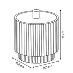 Porta cotone in vetro opaco colore trasparente | Rohome