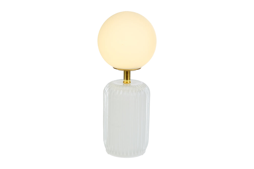 Lampada da tavolo led in vetro colore bianco | Rohome