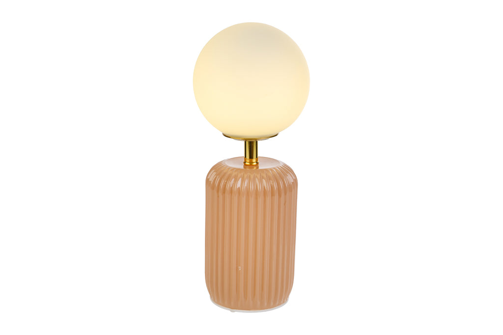 Lampada da tavolo led in vetro colore beige | Rohome