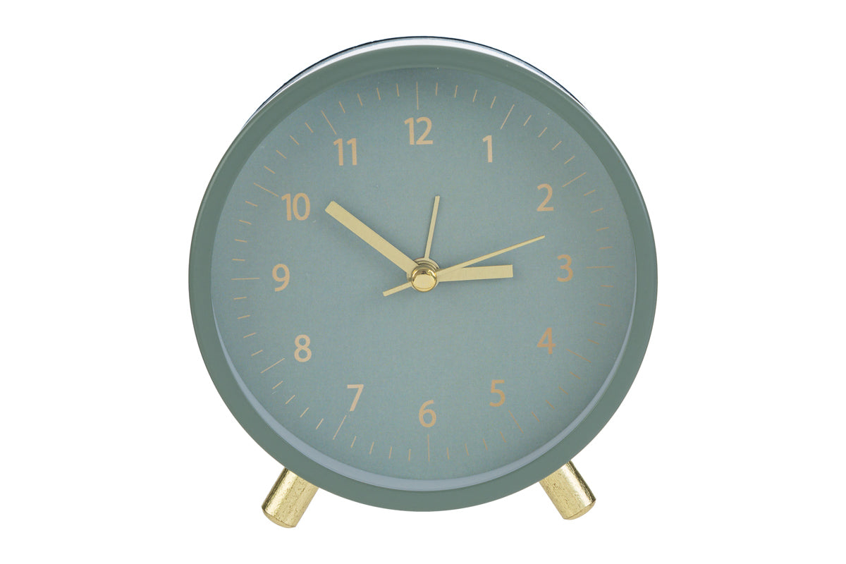 Orologio da tavolo con sveglia con luce colore verde in metallo | Rohome